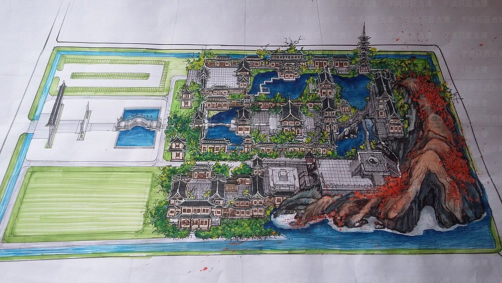 扬中古建筑设计，扬中寺院总体规划与施工装修服务