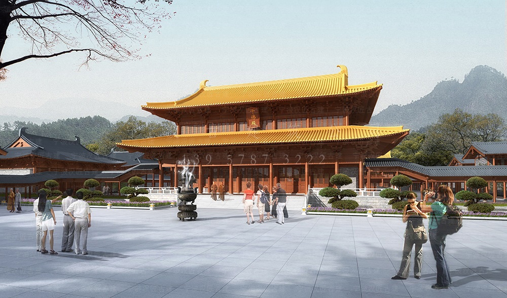 天台古建筑设计，天台寺院总体规划与施工装修服务