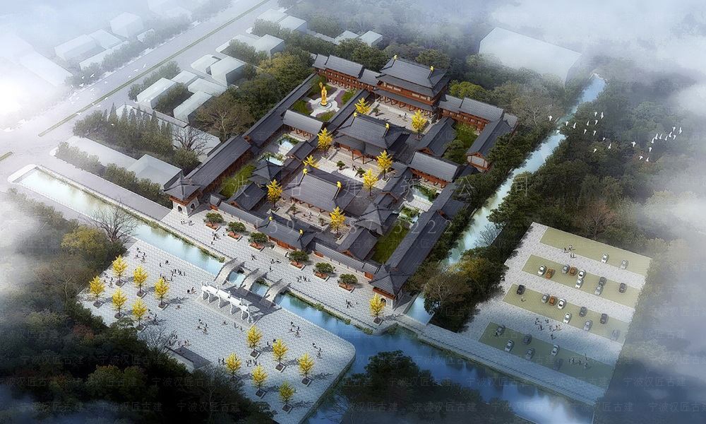 桐乡古建筑设计，桐乡寺院总体规划与施工装修服务