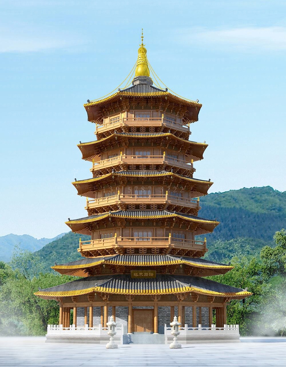 天台古建筑设计，天台寺院总体规划与施工装修服务