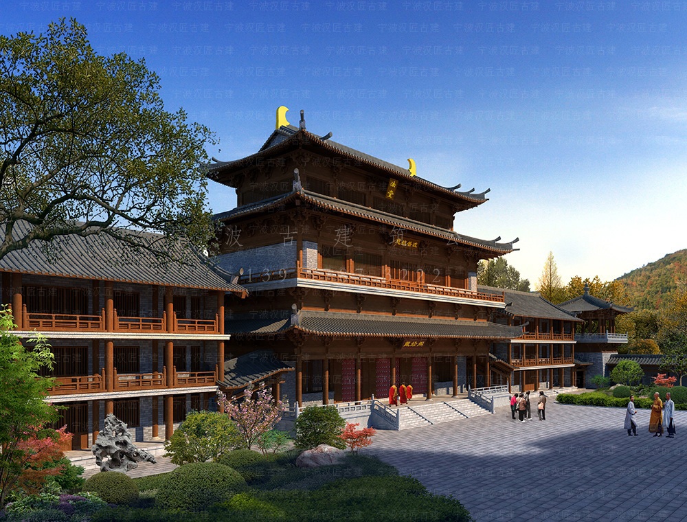 台州古建筑设计，台州寺院改造规划与工程施工服务