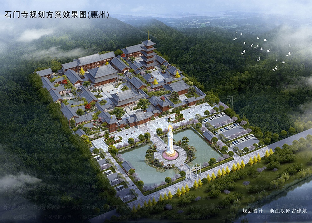 诸暨仿古建筑规划设计，寺庙总体规划与施工服务