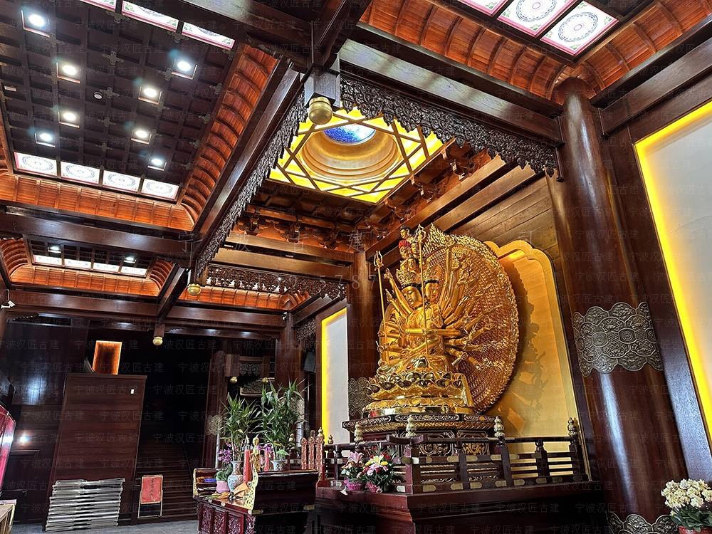 龙泉古建筑设计，龙泉寺庙装修设计与施工落地