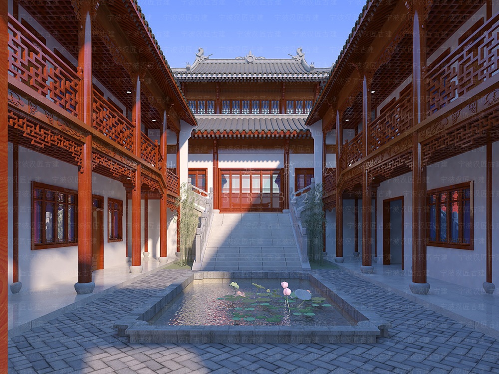 浦江仿古建筑方案设计，寺院总体规划与施工装修
