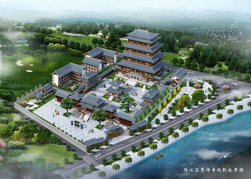 台州古建筑设计，台州寺院设计规划与施工装修