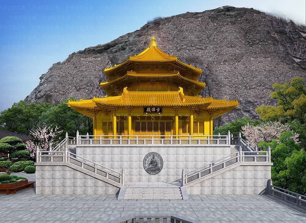临海古建筑设计，临海佛教建筑方案设计与施工装修