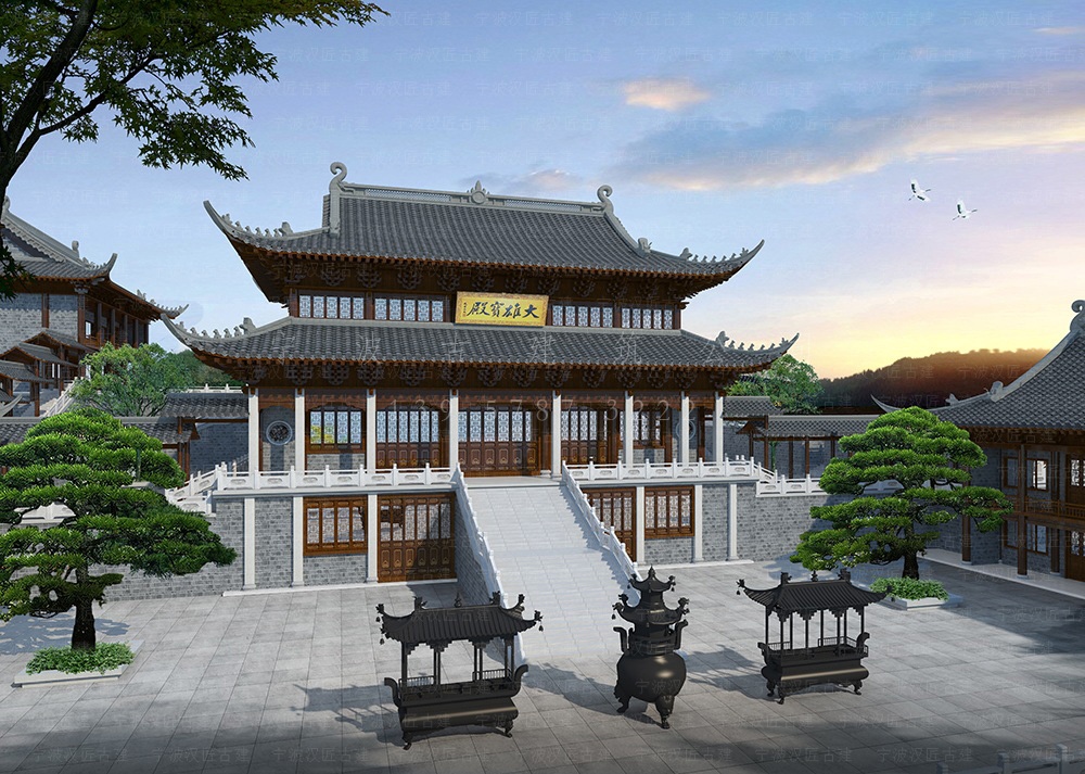 玉环仿古建筑方案设计，寺庙建筑改造规划与施工装修