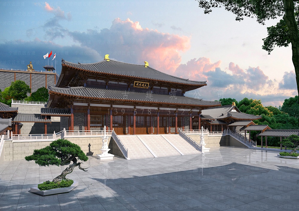 平湖古建筑设计，平湖寺庙装修设计与施工落地
