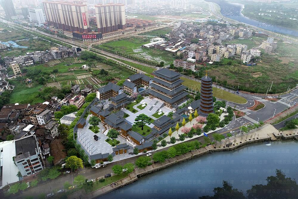 温岭古建筑设计，温岭寺院装修设计与施工落地