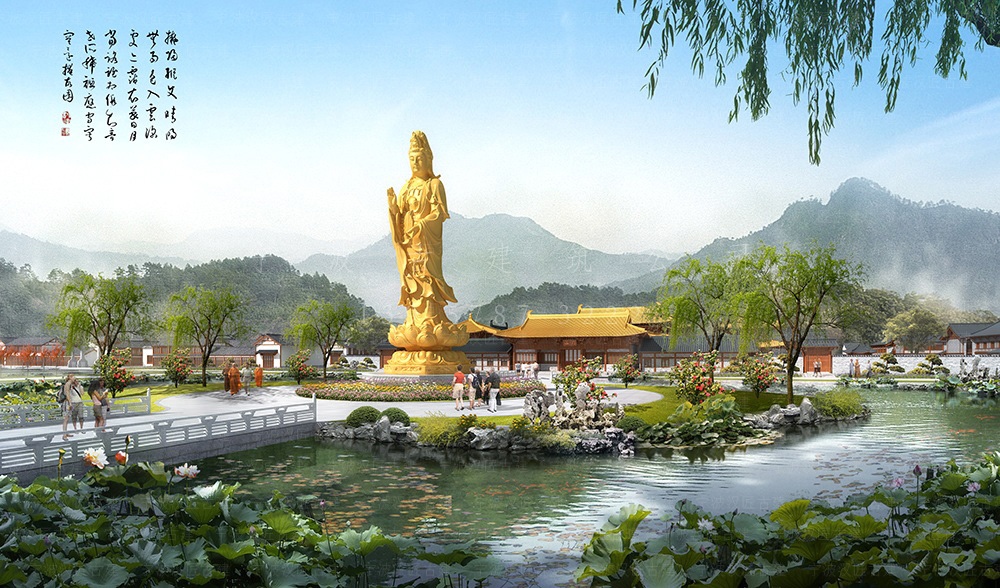 天台古建筑设计，天台寺院设计规划与施工装修
