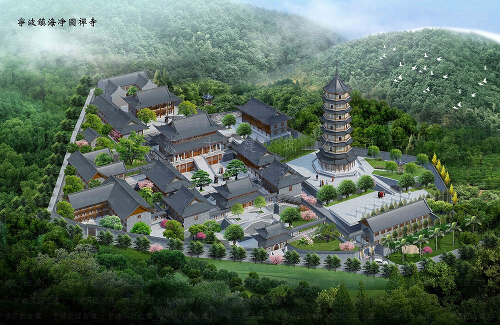三门古建筑设计，三门寺院设计规划与施工装修
